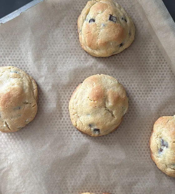 NY Style Cookies auf dem Blech