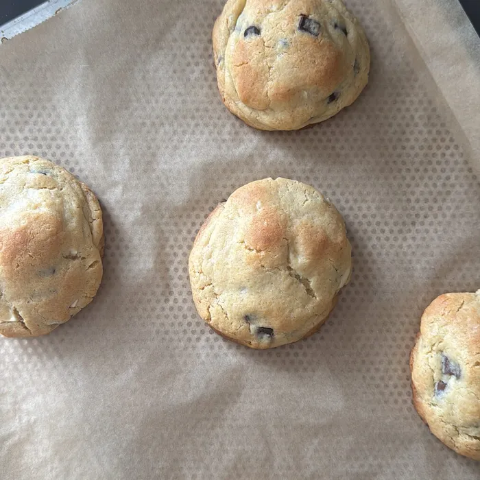 NY Style Cookies auf dem Blech
